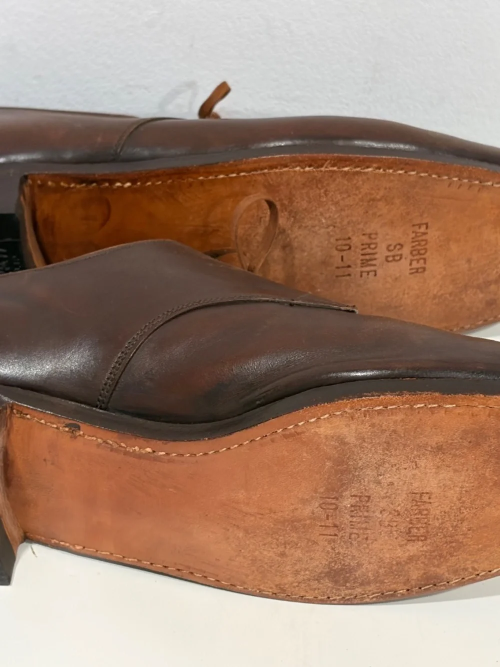 Brooks Brothers Brown Leather Plain Toe Derby Dress Shoes Mens Size 12